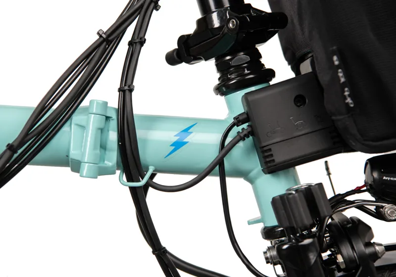 BROMPTON ELECTRIC C LINE 2 SPEED FOLDING BIKE Mid Bar TURKISH GREEN-6